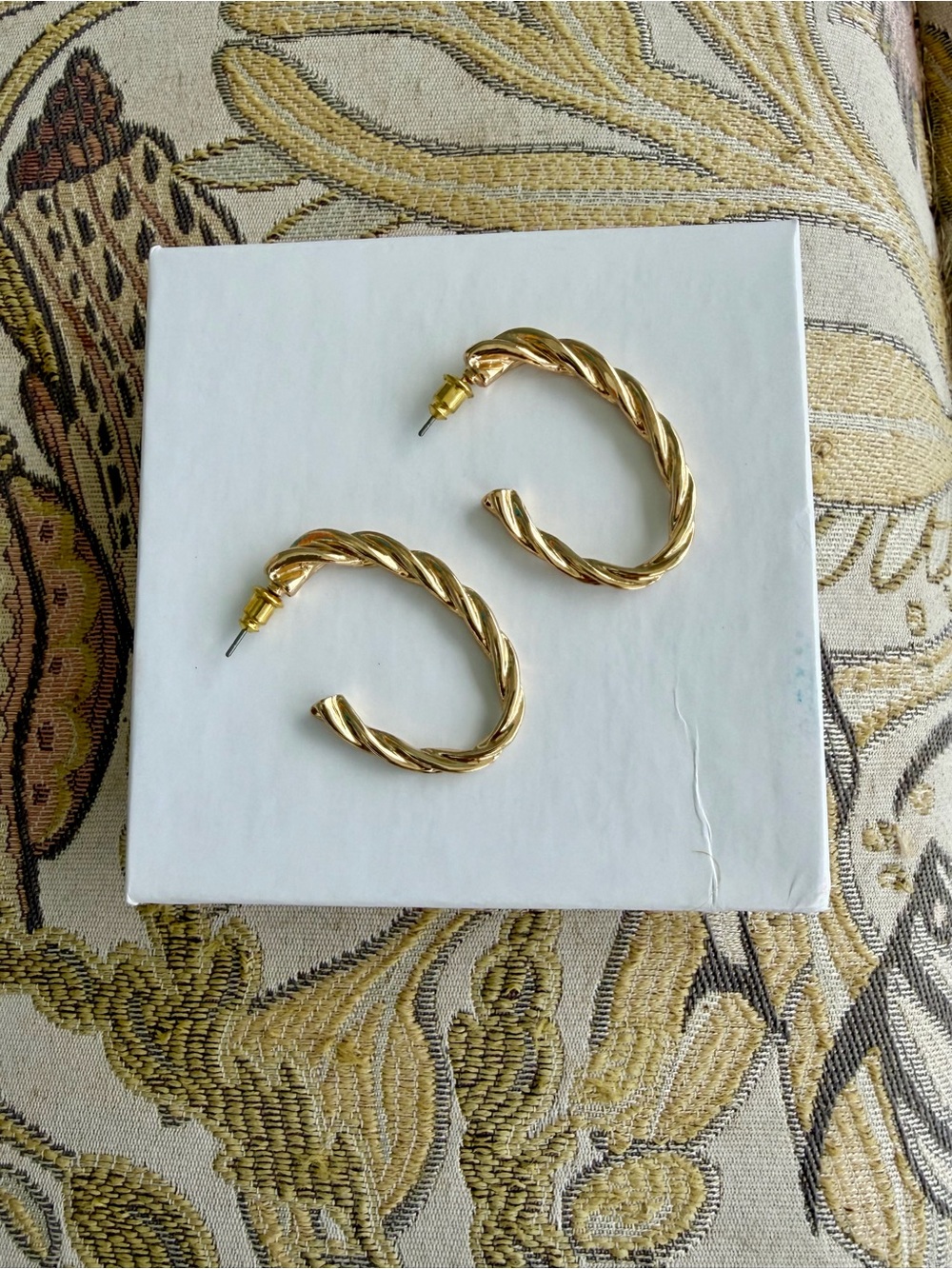 GAP Gold Twisted Hoop Earrings